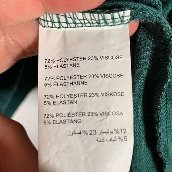 Addition Elle Green Striped V-Neck Front Knot Top - Picture 6 of 6